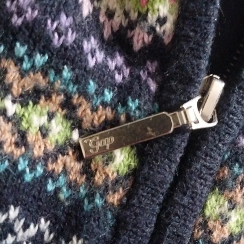 Gap Patterned Kids Hooded Sweater with Pom-Pom 4T